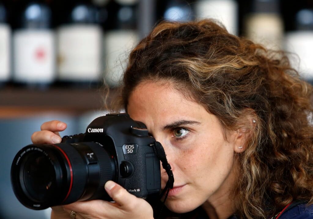 San Francisco Chronicle staff photographer Gabrielle Lurie photographs at the Corridor Restaurant on 100 Van Ness Ave for a story about how businesses are impacted by corporate cafeterias on Tuesday, July 24, 2018 in San Francisco, Calif.